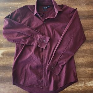 Chaps Youn Mens Burgundy Shirt